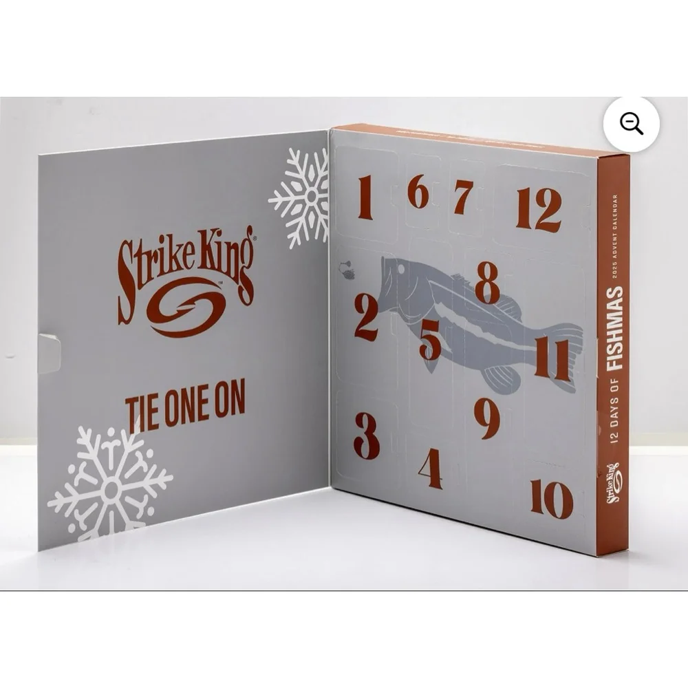 NEW Strike King 12 Days of Fishmas 2025 Advent Calendar White Green One Size